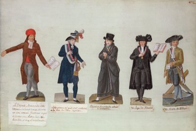 Deputy Armonville, Robespierre and officials from the period of the French Revolution by P. A. and J.B. Lesueur